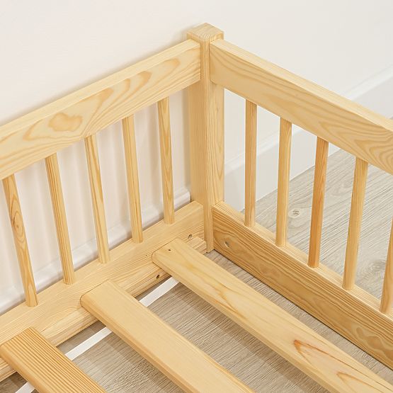 Nizka postelja za otroke Montessori Ourbaby Plus - naravna