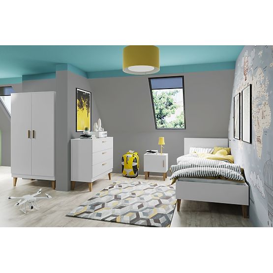 Nočna omarica KUBI - bela