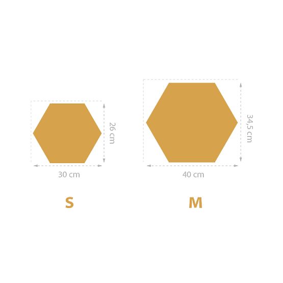 Oblazinjena plošča Hexagon - med