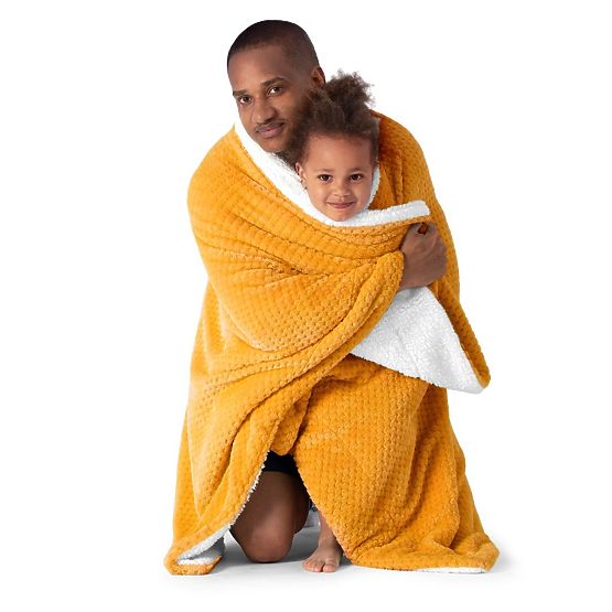 Odeja SHLEEPY oranžna žakardno vtisnjena klasični slog 130x180