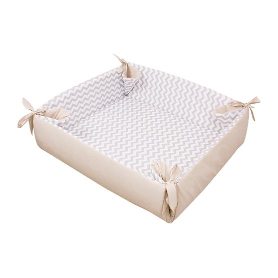 Ohrádka/hrací deka Cik-Cak krémová