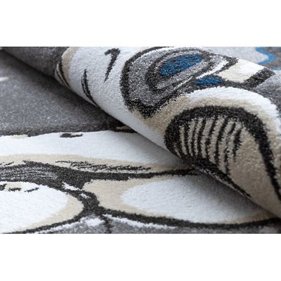 Okrogla preproga PETIT SLONČEK, ZVEZDE, siva