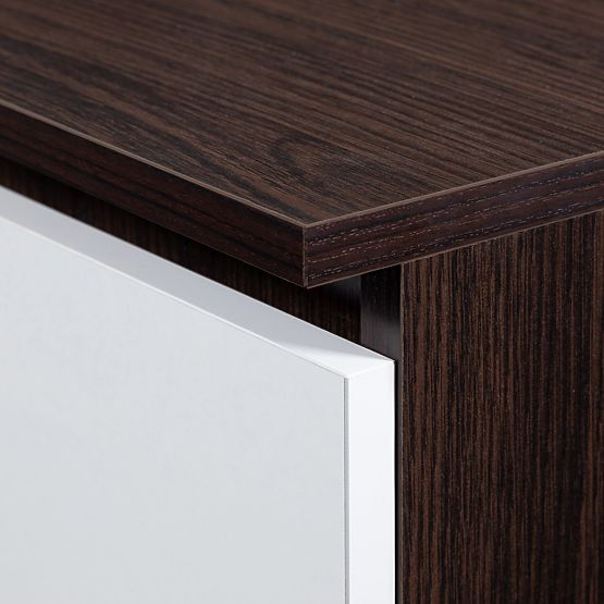 OMARA S 90 cm 2 VRATA 2 PREDALI 2 OGLEDALI PK WENGE / BELA