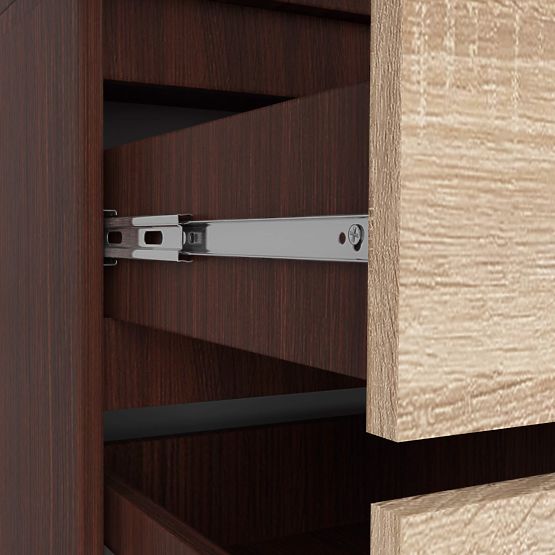 OMARA S 90 cm 2 VRATI 2 PREDALA 2 OGLEDALI PK WENGE / SONOMA