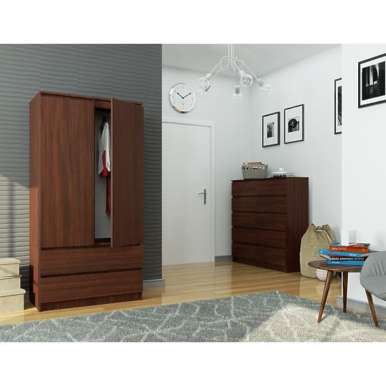 OMARA S 90 cm 2 VRATI 2 PREDALA PK WENGE