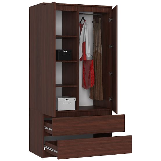 OMARA S 90 cm 2 VRATI 2 PREDALA PK WENGE