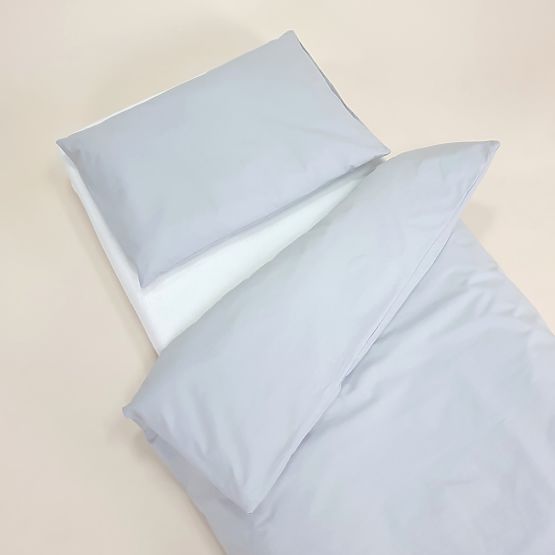 Otroška bombažna posteljnina 100x135 cm - siva