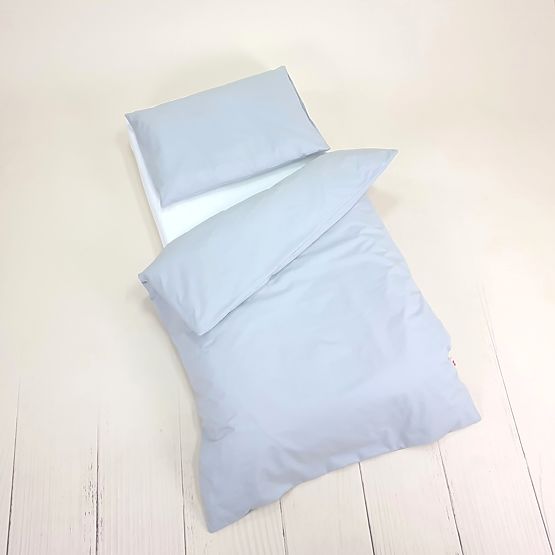 Otroška bombažna posteljnina 100x135 cm - siva
