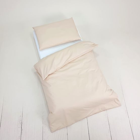 Otroška bombažna posteljnina 120x90 cm - bež