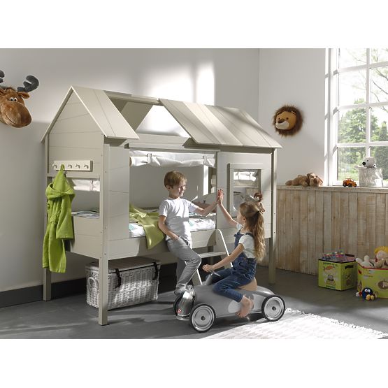 Otroška hiška postelja Charlotte - kremna