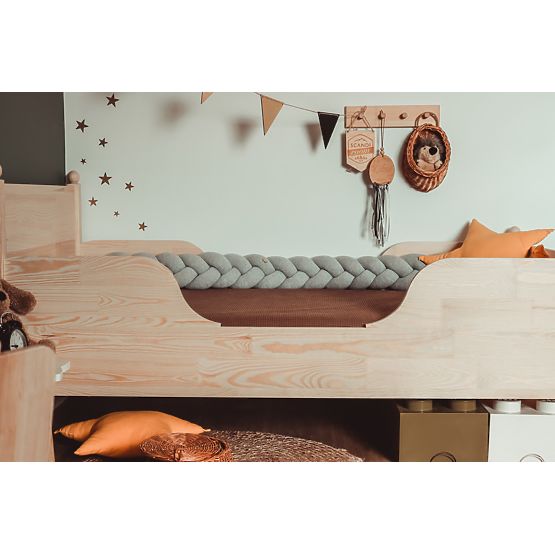 Otroška lesena postelja VINTAGE - naravna