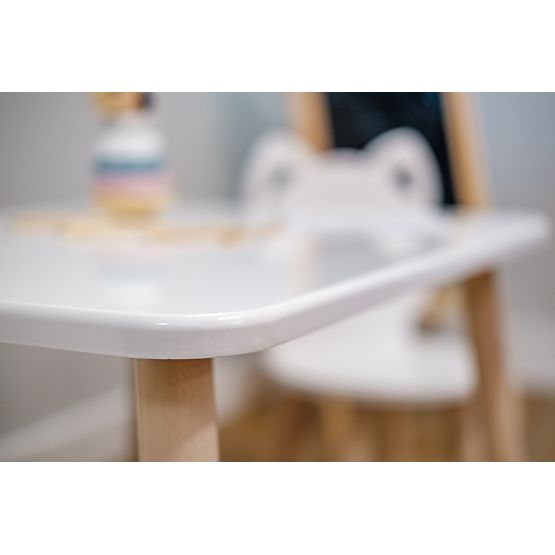 Otroška miza s stoli - Mucek - bela