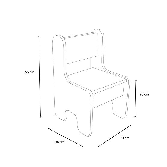 otroška miza Timi in dva stola MDF barva bela / hrast craft zlati
