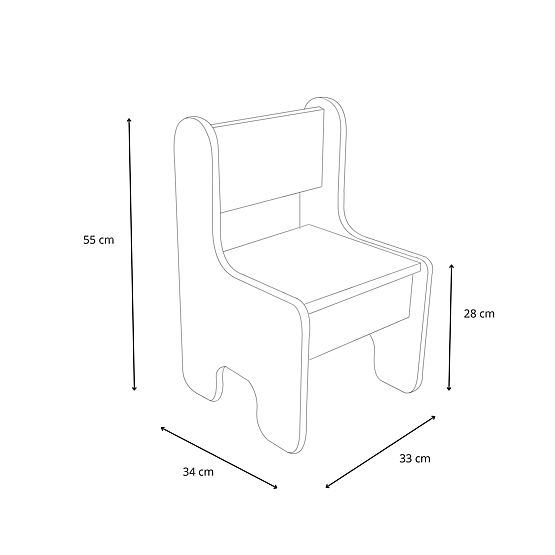 otroška miza Timi + stolček barva bela