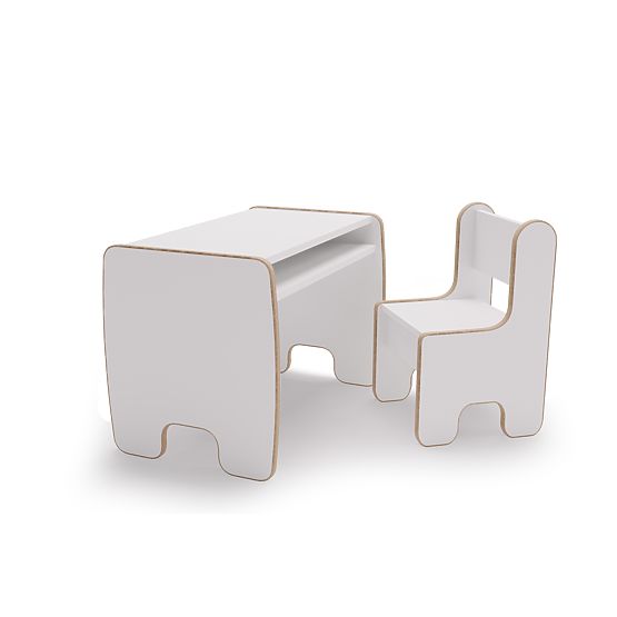 otroška miza Timi + stolček MDF barva bela