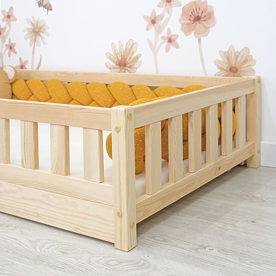 Otroška nizka postelja Montessori Meadow - naravna