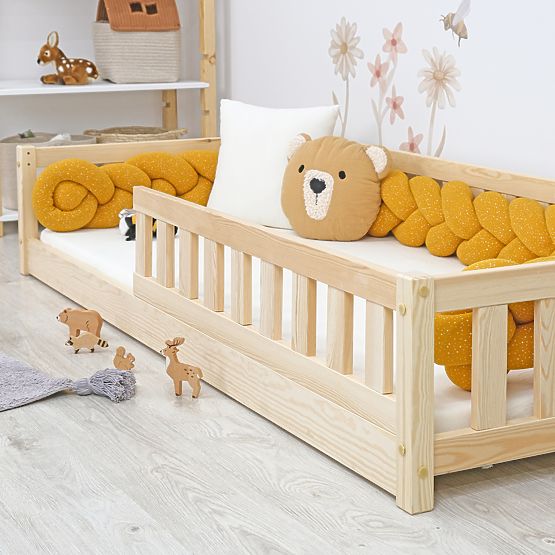 Otroška nizka postelja Montessori Meadow - naravna