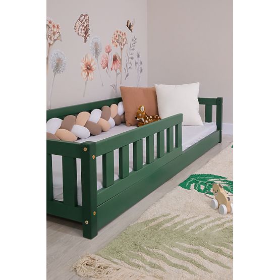 Otroška nizka postelja Montessori Ourbaby Meadow - zelena