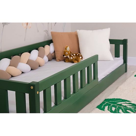 Otroška nizka postelja Montessori Ourbaby Meadow - zelena