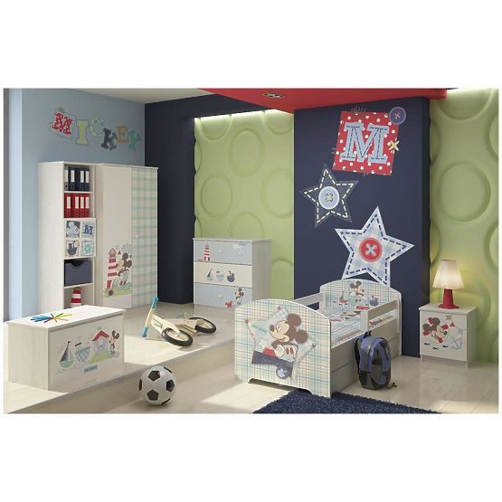 Otroška nočna omarica Mickey Mouse - dekor norveškega bora
