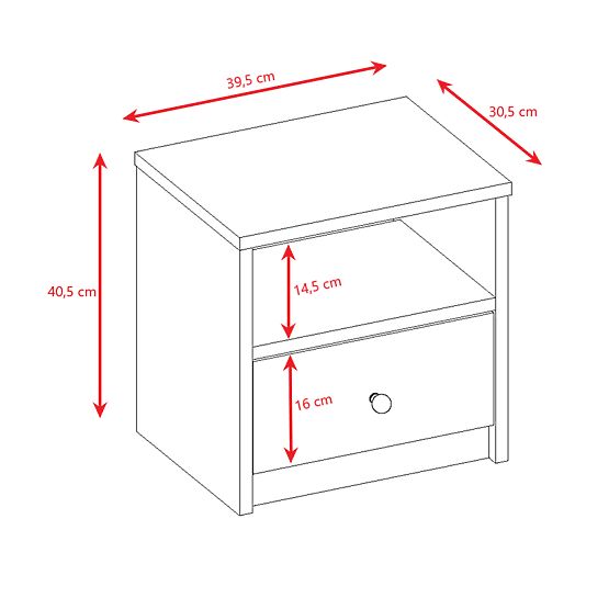Otroška nočna omarica Ourbaby - modro-bela