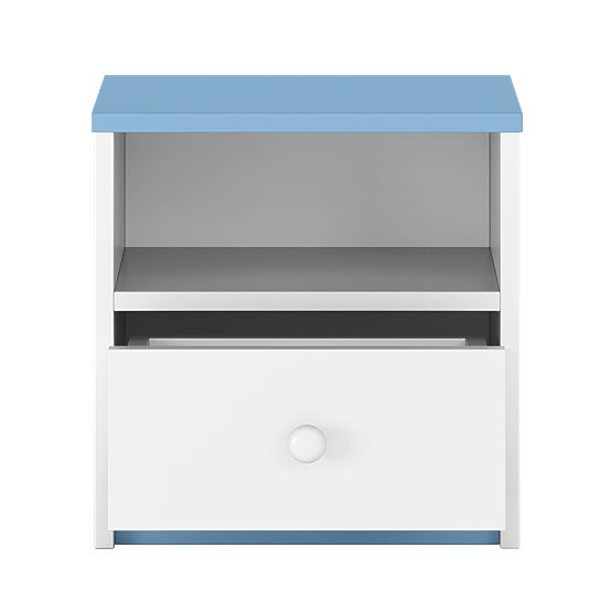 Otroška nočna omarica Ourbaby - modro-bela