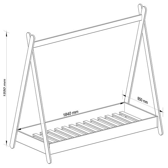 Otroška postelja 180x80 GEM z vzmetnico bela