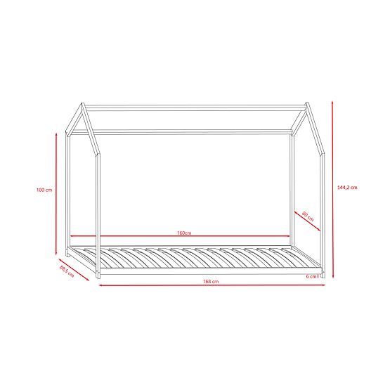 Otroška postelja hiška Bella - bela