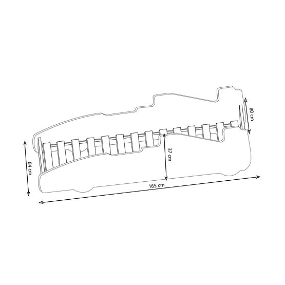 Otroška postelja FORMULA rdeča 160x80 cm