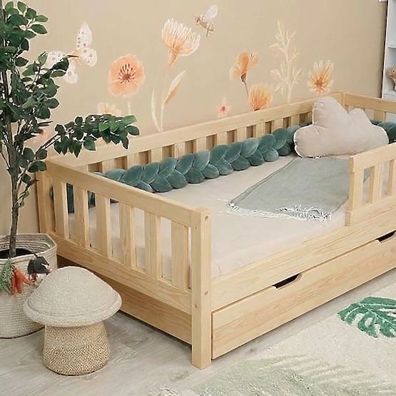 Otroška postelja Montessori Ourbaby Meadow plus - naravna