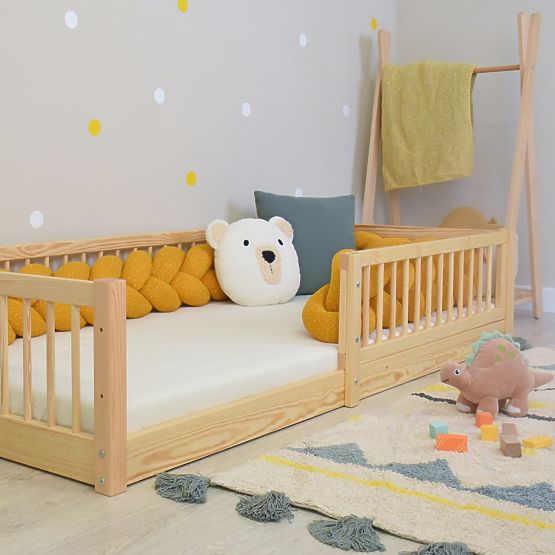Otroška postelja Montessori Woodie - naravna