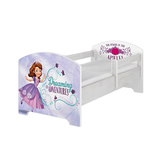 Otroška postelja z pregrado - Sofija I. - dekor norveškega bora