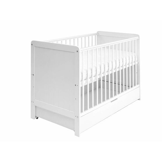 Otroška posteljica Baby Magic 120x60 cm - bela