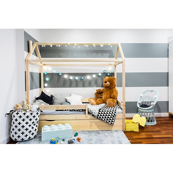 Otroška postelja hiška Paul - naravna