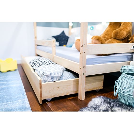 Otroška postelja hiška Paul - naravna