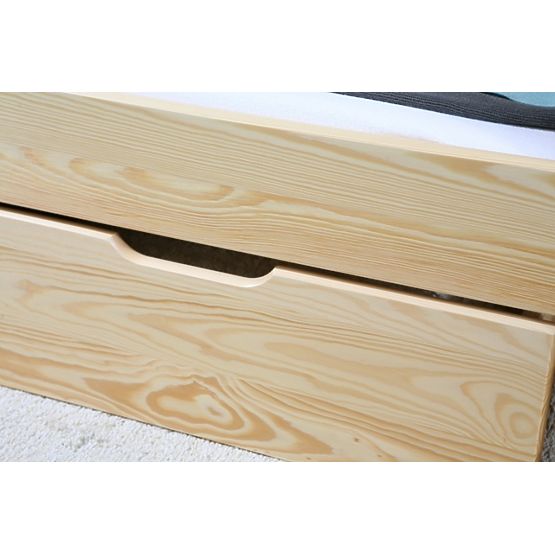 Otroška postelja Woody s ograjico - naravna