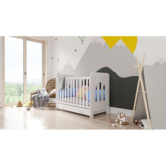 Otroška posteljica Zuza 140x70 cm s kavč stranico