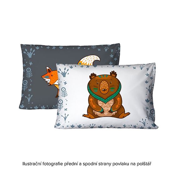 Otroška posteljnina Foxie - 140 x 200 cm + 70 x 90 cm
