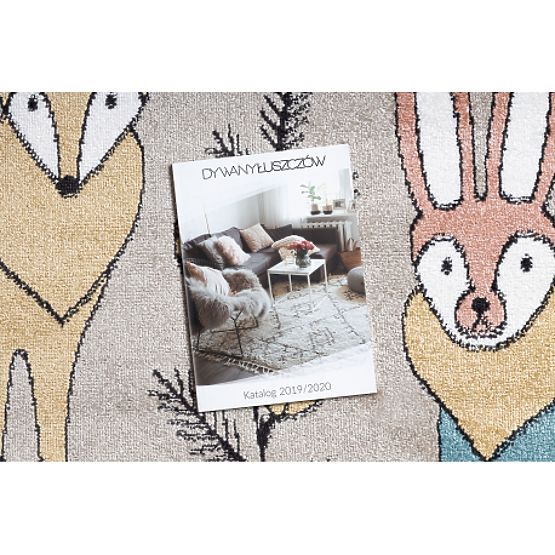 Otroška preproga FUN Forester, živali, gozdna bež