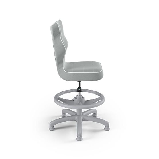 Otroški ergonomski stol za pisalno mizo prilagojen za višino 119-142 cm - siv