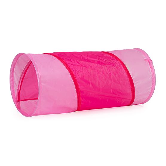 Otroški šotor s tunelom - roza hiša