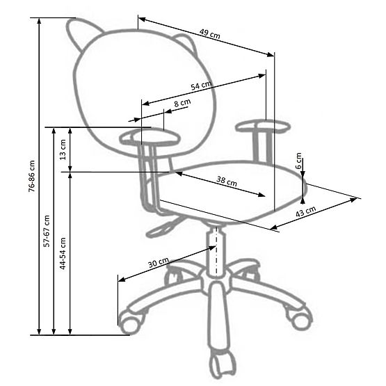 Otroški stol Kitty - roza