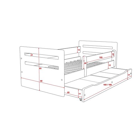 Ourbaby otroška postelja Tomi - zelena