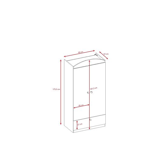 Ourbaby garderobna omara - roza-bela