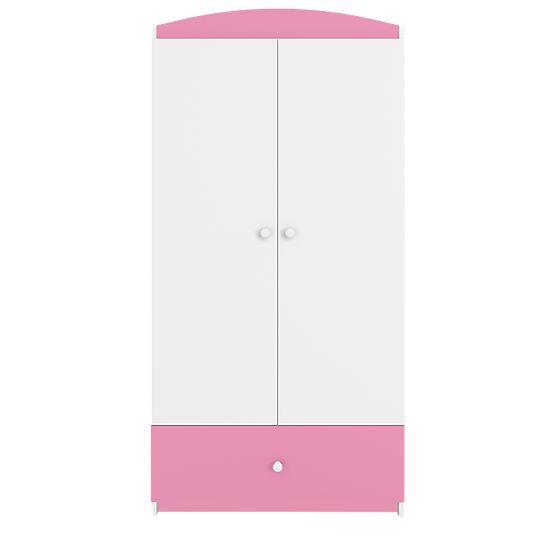 Ourbaby garderobna omara - roza-bela