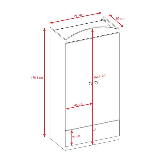 Ourbaby garderobna omara - modro-bela