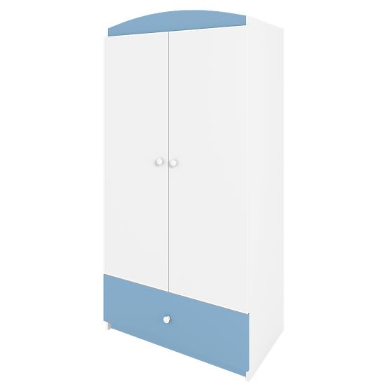 Ourbaby garderobna omara - modro-bela