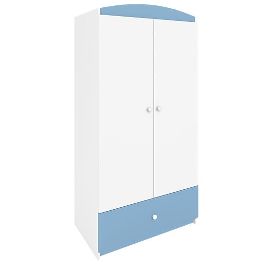 Ourbaby garderobna omara - modro-bela