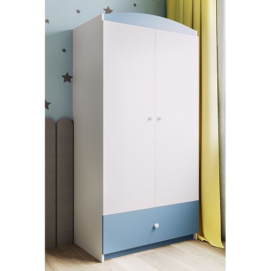 Ourbaby garderobna omara - modro-bela