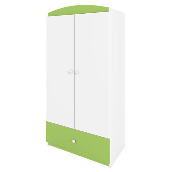 Ourbaby garderobna omara - zeleno-bela